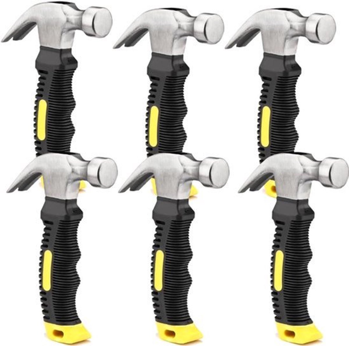 KARZO - Set van 6 kleine klauwhamers 226 ml met anti-slip handvat voor sieraden maken