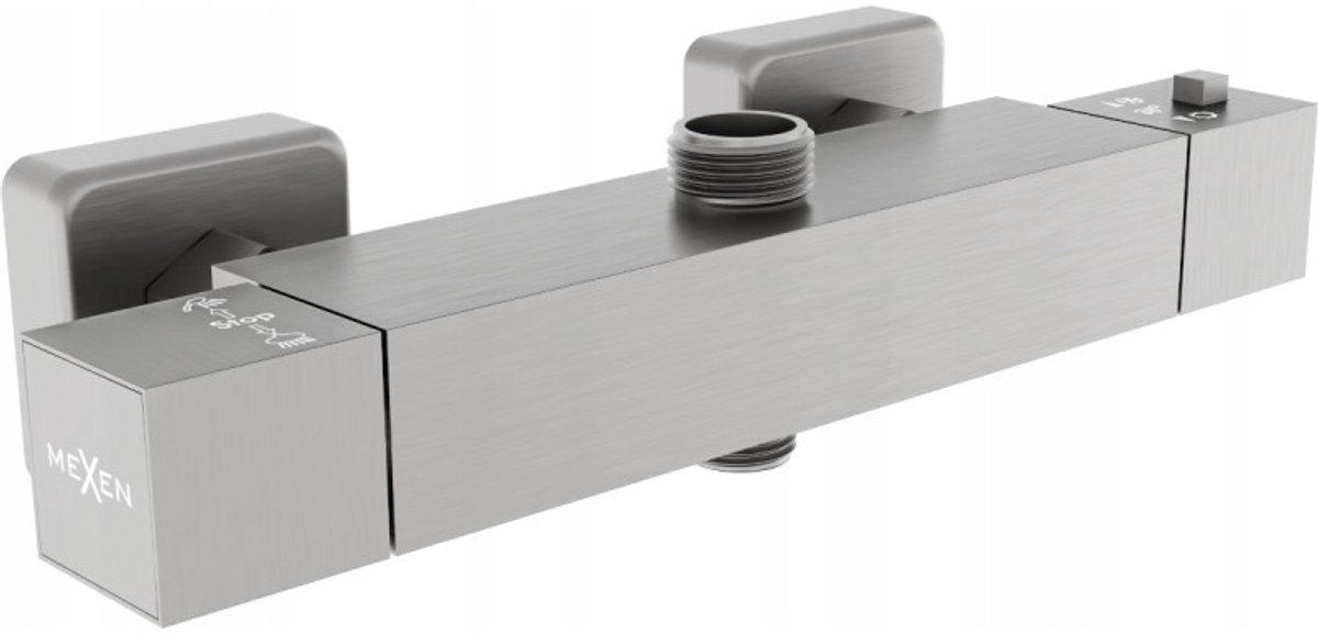 Mexen Cube thermostatische douchekraan, grafiet - 77250-66