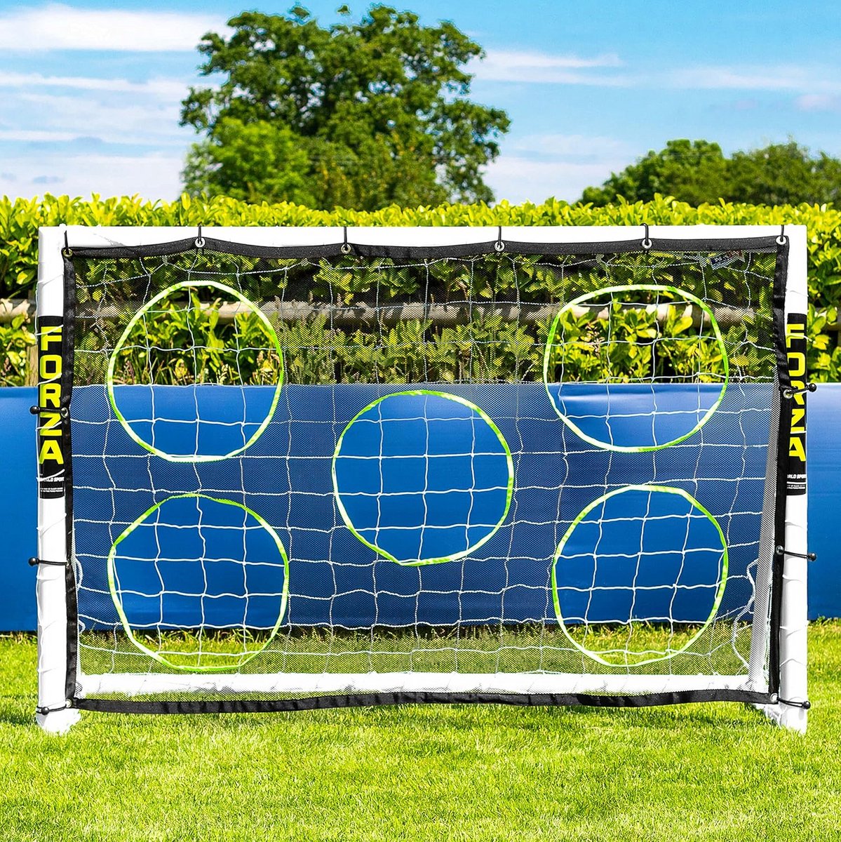 1,8 m x 1,2 m voetbaldoel - UPVC - weerbestendig - met doelblad, bal en draagtas