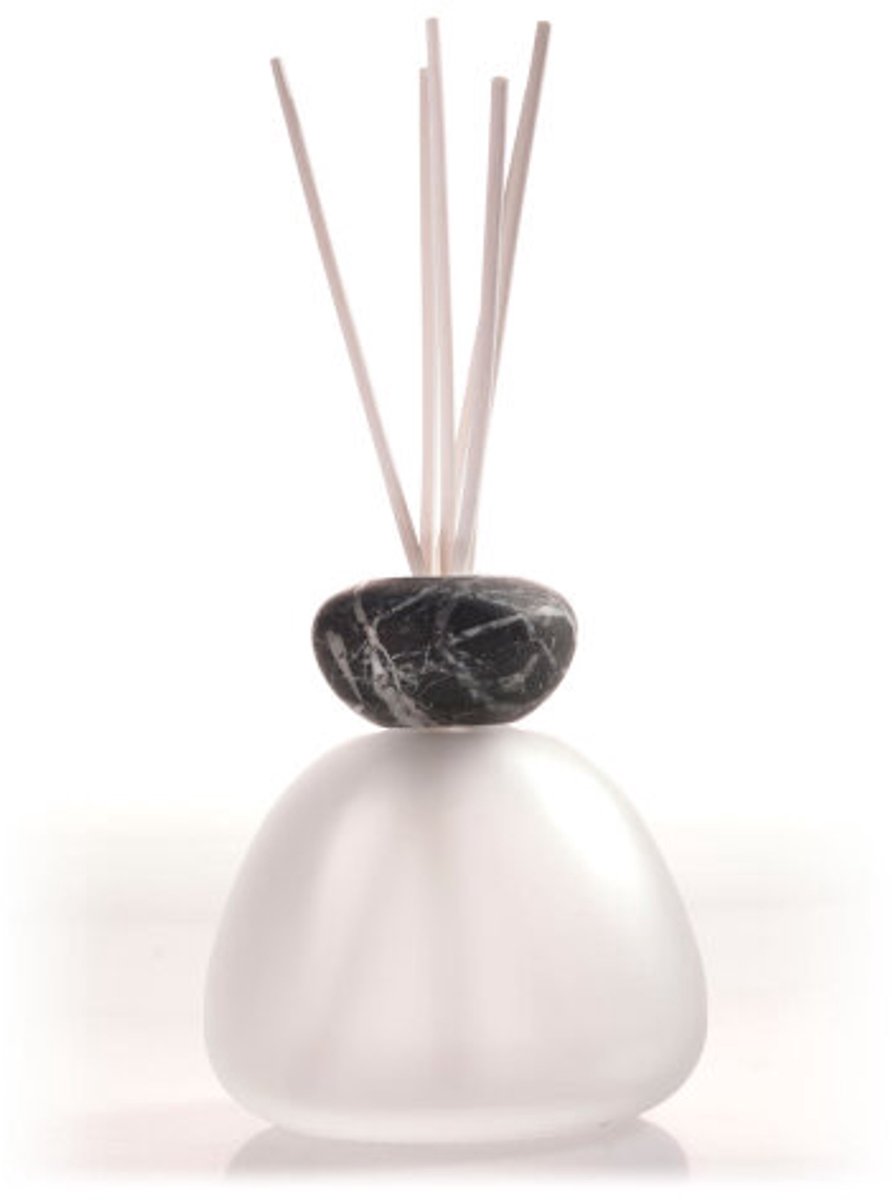 MILLEFIORI MILANO diffuser Marble Glass Frosted Black Lid (bez wkładu)