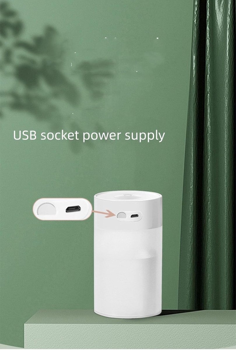 Luchtbevochtiger voor de slaapkamer - Kleine draagbare luchtbevochtiger - 260 ml - Luchtbevochtiger - Mini aromatherapie diffuser voor etherische oliën - USB - Spraybevochtiger - Met gekleurd zacht nachtlampje - Geschikt voor thuis, kantoor, enz. — cadeau in Wonen & Interieur - foto 6