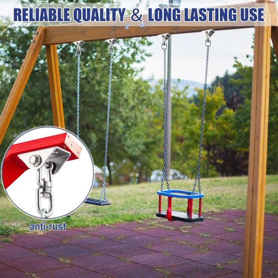 hangstang, 360° draaibare hangvloer, touwhangstoel, hoogwaardige hangstoel — afbeelding 3