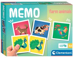Clementoni - Memory voor kinderen - Boerderij Dieren - 48 Kaarten - Memory spel - Educatief Speelgoe