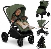 Lionelo Mika Plus Kinderwagen - All-Terrain Wielen - Lichtgewicht - Verstelbare Zitting - XXL Kap met UPF 50+ - Compact Opvouwbaar - Inclusief Accessoires