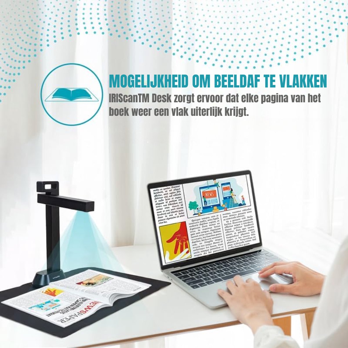 Aurixi® Smart Boekenscanner - Documentenscanner via USB – Scanner – Document Camera - Zwart - 12cm x 9cm x 40cm thumbnail 6