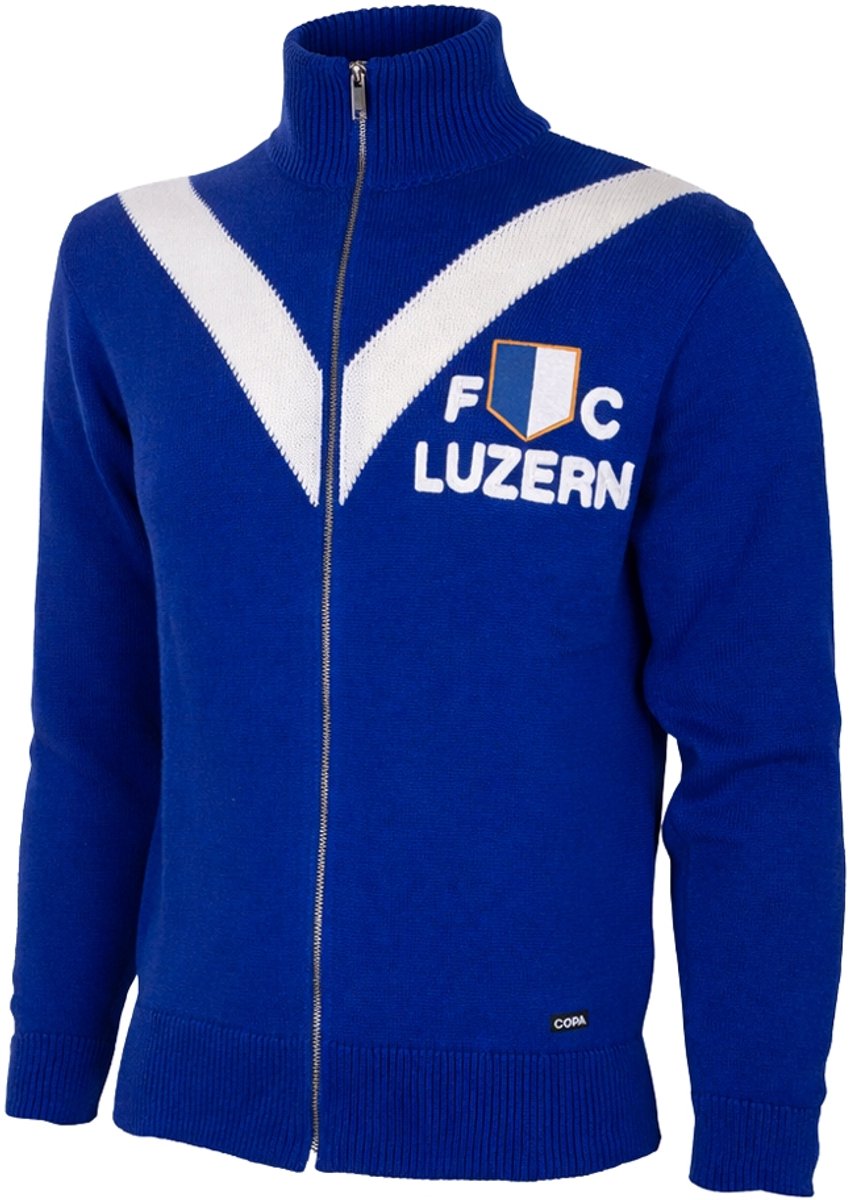 COPA - FC Luzern 1959/60 Retro Voetbalvest - Heren - Blauw - XXL