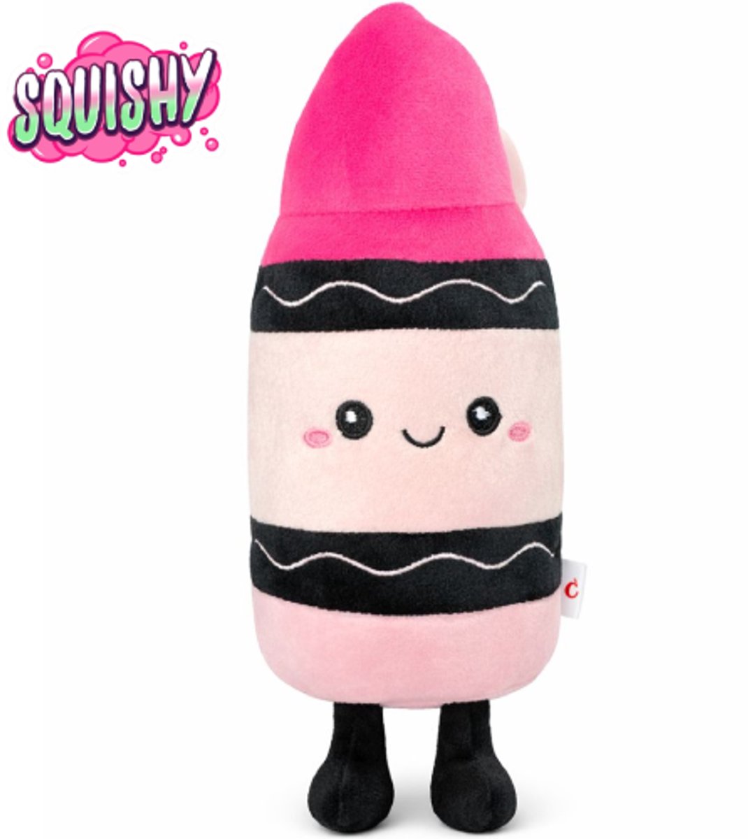 Roze Stift Squishy Pluche Knuffel 20 cm