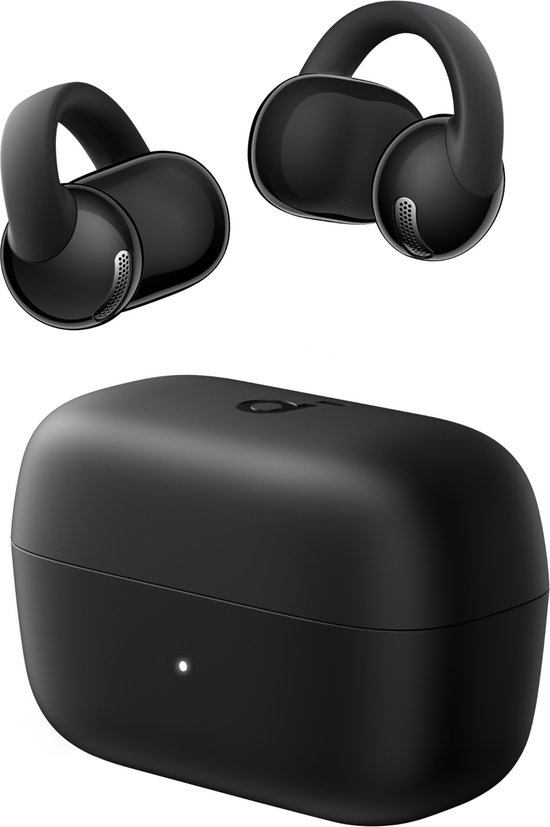 Soundcore C50i Zwart by Anker, Open-Ear Oordopjes, Clip-On Earbuds, Comfortabel FlexiClip-design, 12mm Drivers, AI Heldere Oproepen, 28U Speeltijd, Secure Fit, Hi-Res, IP55, Bluetooth 6.0