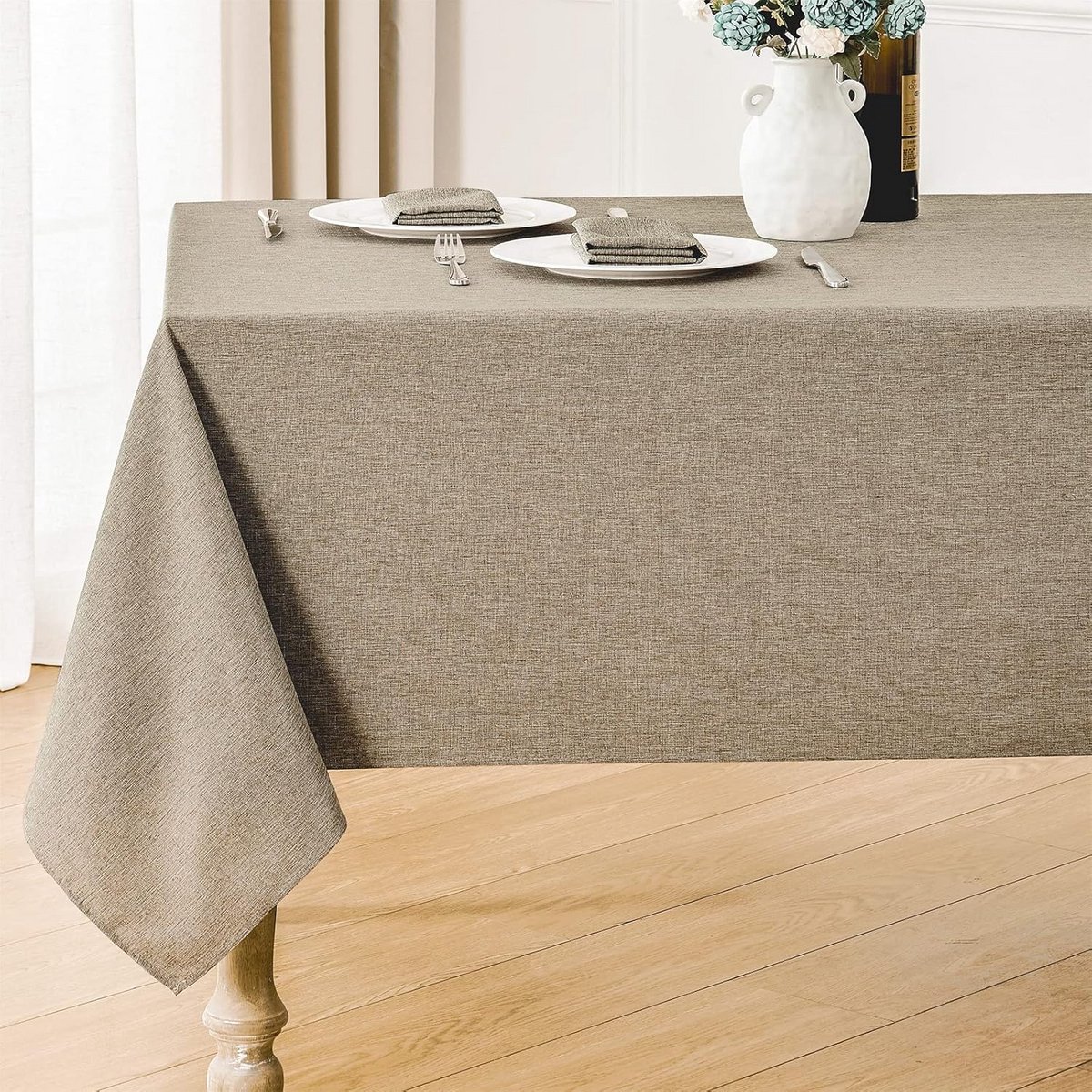 Rechthoekig Tafelkleed 60x120 inch Vlek- en Kreukbestendig en Wasbaar Polyester