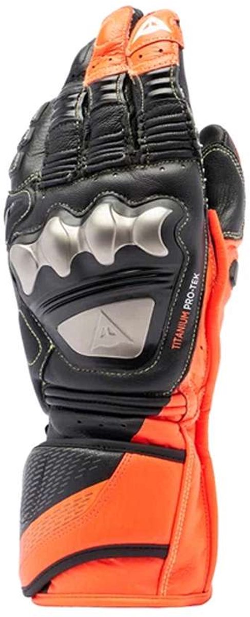 Dainese Full Metal 7 Handschoenen Zwart Rood Fluo - Handschoen