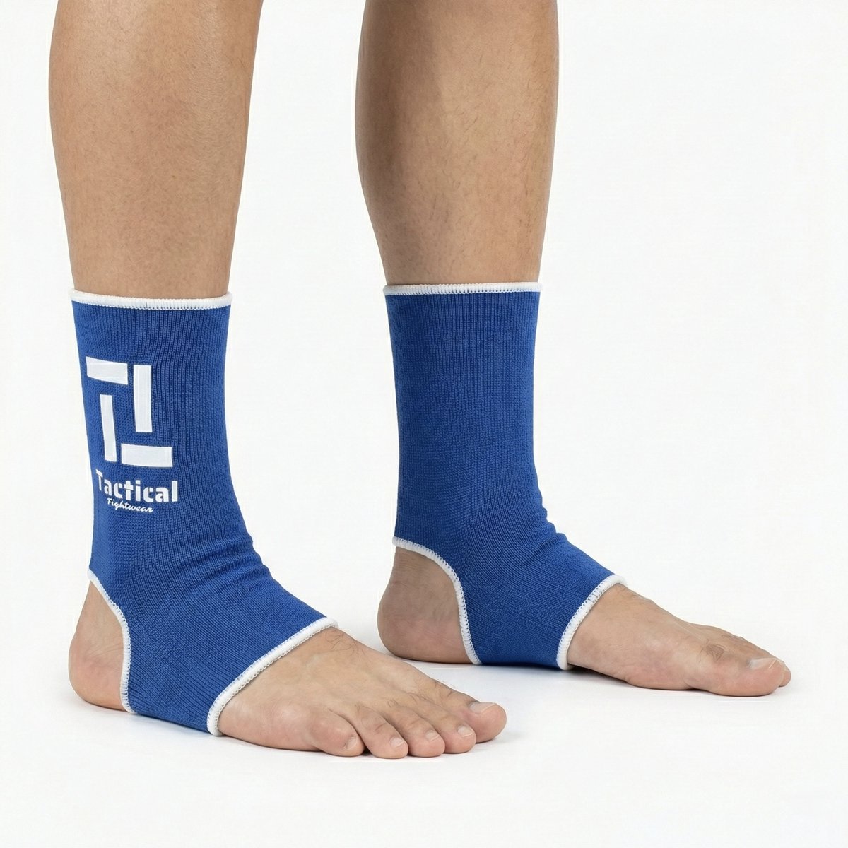 Tactical Fightwear Enkel Sleeve Set - Compressie & Stabiliteit MMA - Kickboksen - Blauw - Maat M