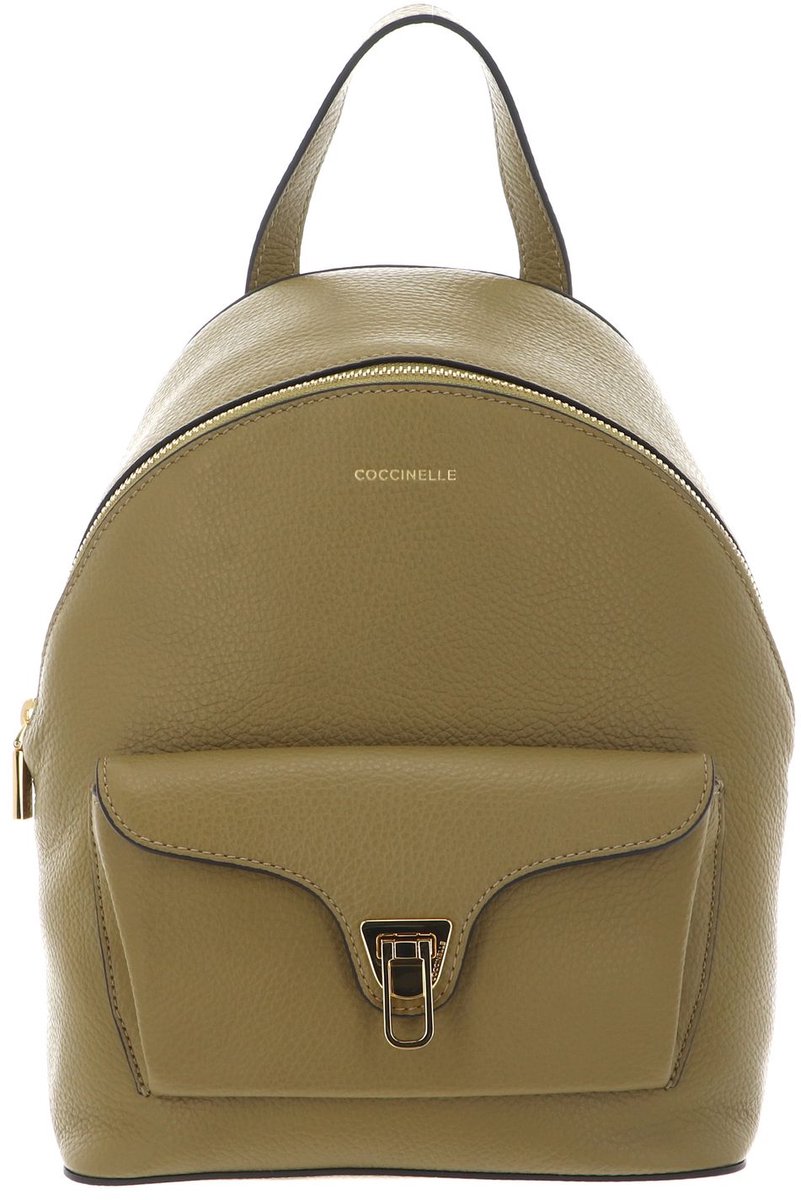 COCCINELLE Leren vrijetijdsrugzak Beat Generatio Backpack Seagrass kaki