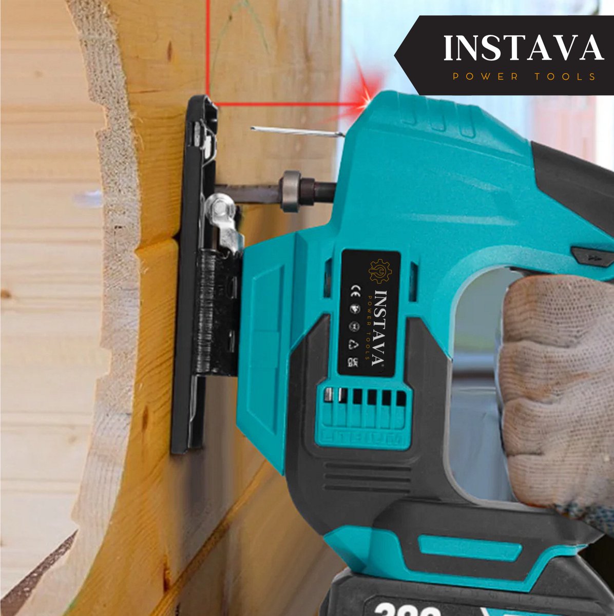 Instava® Decoupeerzaag Accu 18V – Incl. 2 Accu’s – Met Laser & LED – Decoupeerzaag Set – Geschikt voor Makita LXT – Incl. Zaagbladen – Draadloos – foto 4