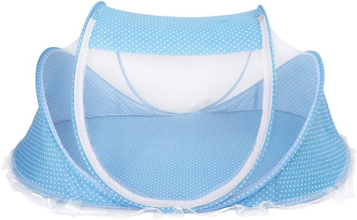 Draagbaar Opvouwbaar Kinderbed met Muggennet en Matras voor Reizen en Binnen