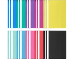 Set van 20 A4 Presentatiemappen met Transparante Omslag - Duurzaam Kunststof Documenten Organizers in 10 Kleuren