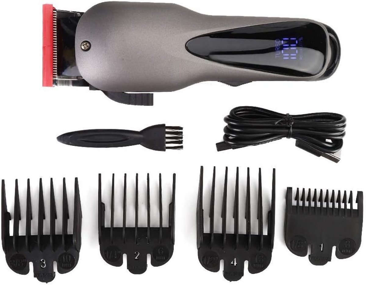 Oplaadbare Elektrische Haartrimmer met LED Display en USB Opladen