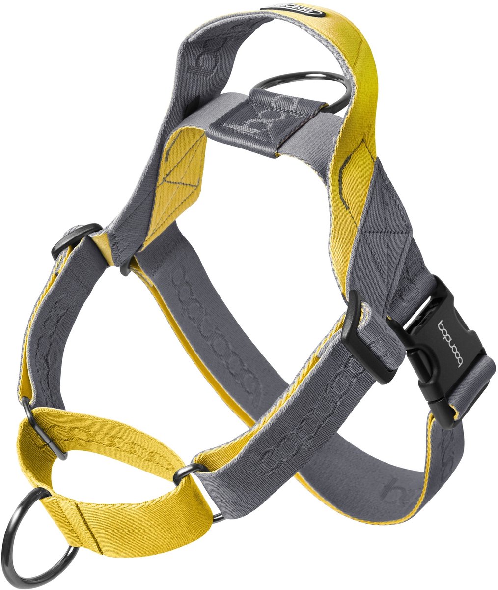 Hondentuig Boondog 0109 Martingale - anti-ontsnap tuig - verstelbaar - maat SM - Gray/Lemon
