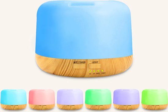 0,3L ultrasone luchtbevochtiger, RGB-luchtbevochtiger voor binnen, elektrische aromatherapielamp, diffuser voor etherische oliën, 7 kleurwisselopties