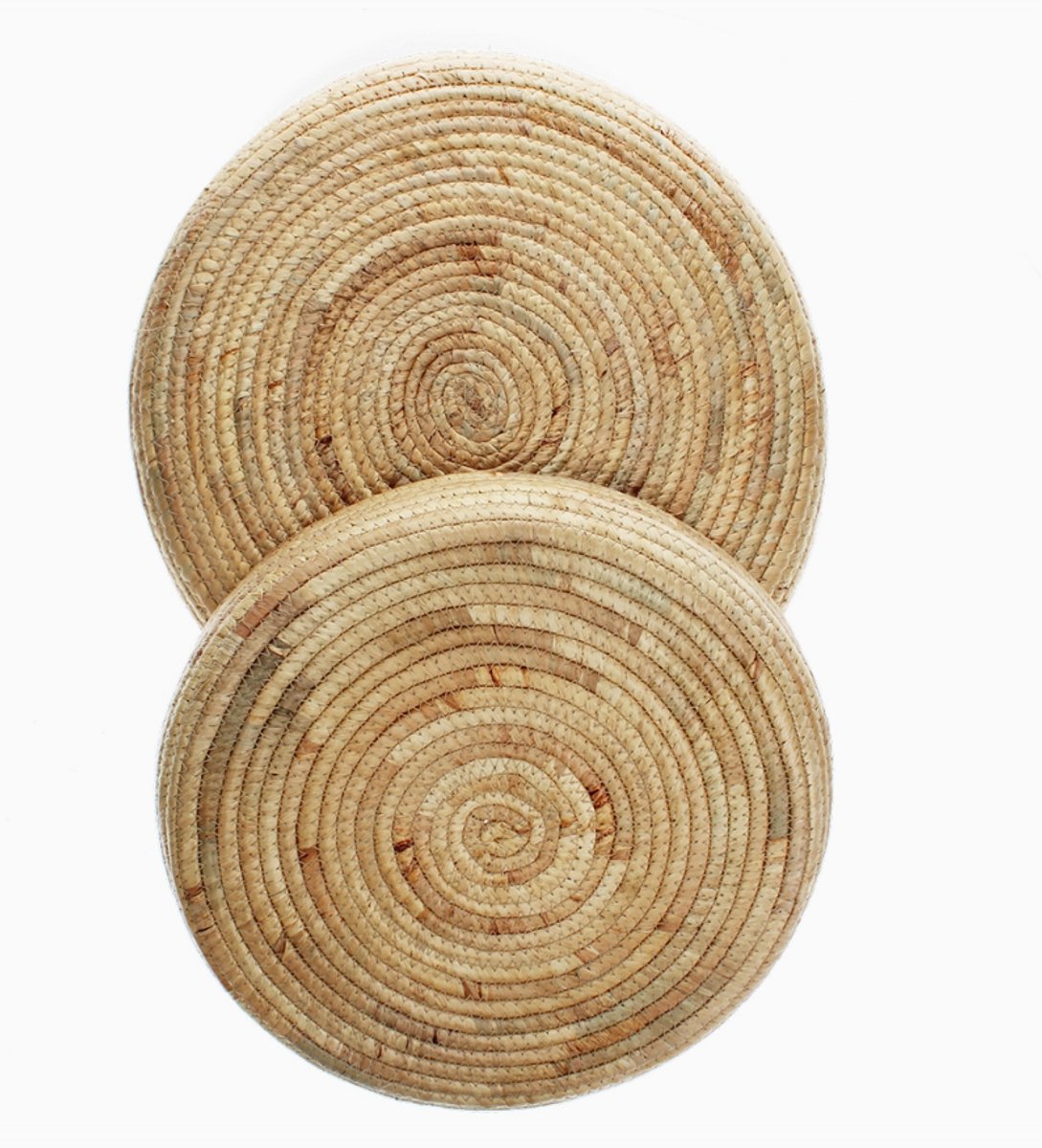 Ronde waterhyacint dienbladen (set van 2)