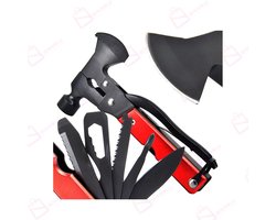 17-in-1 Multitool Survival Bijl & Hamer – RVS Multifunctioneel Gereedschap – Outdoor Camping Tool met Tang, Zaag & Schroevendraaiers – survival multitool – multifunctioneel gereedschap – camping multitool – outdoor survival tool – 42091