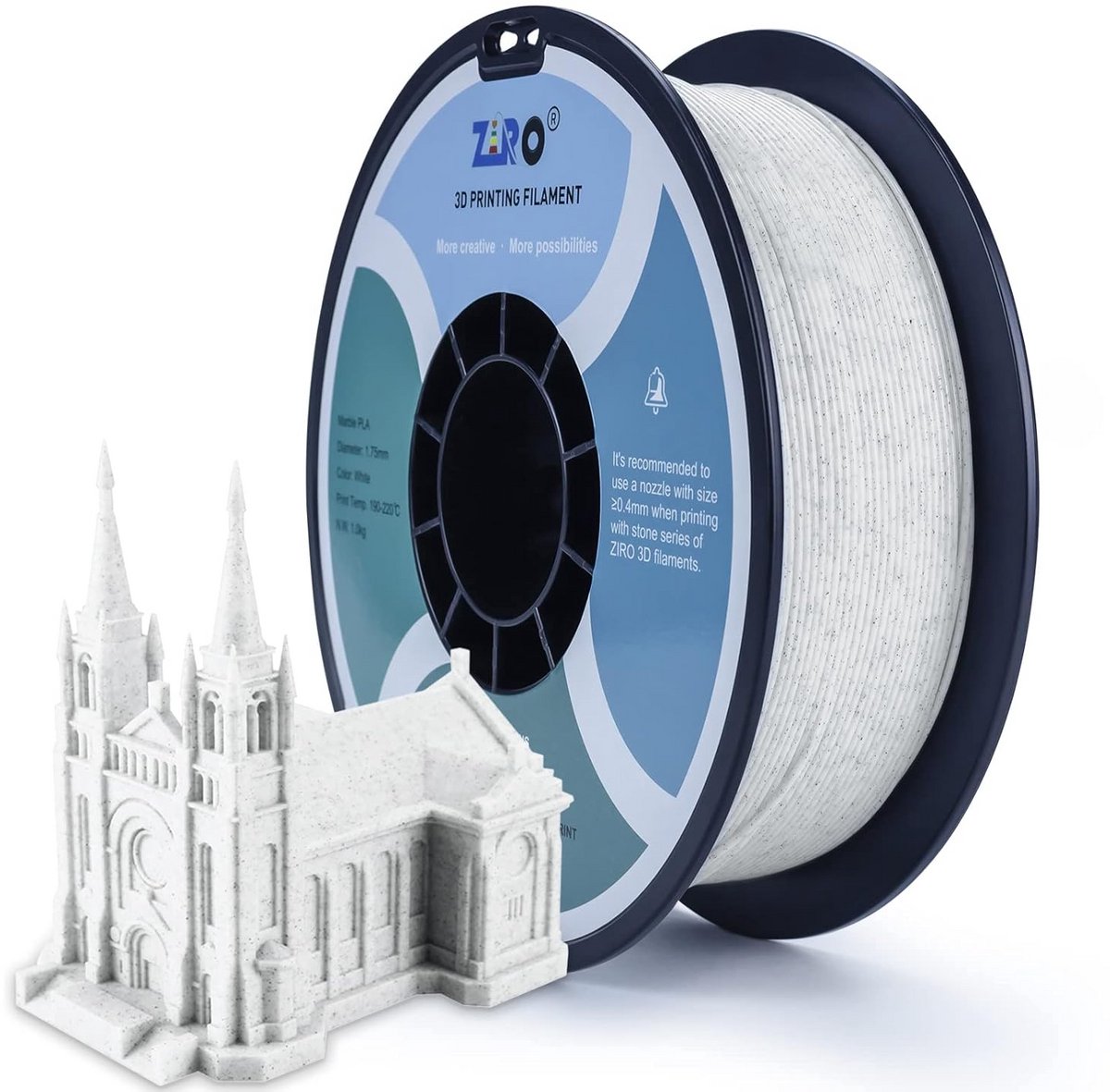 Marmerkleurig 3D Printer Filament 1.75mm - PLA Filament 1KG (2.2lbs) voor 3D Printing