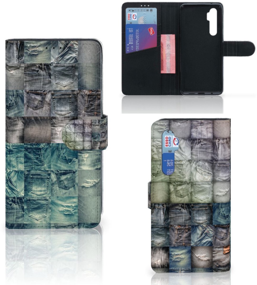 Wallet Case met Pasjes Xiaomi Mi Note 10 Lite Spijkerbroeken