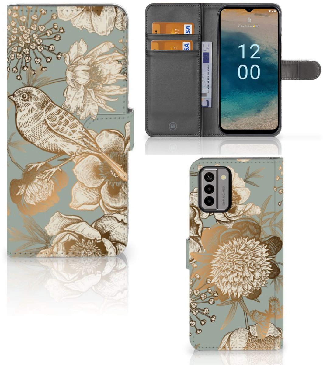 Hoesje voor Nokia G22 Vintage Bird Flowers