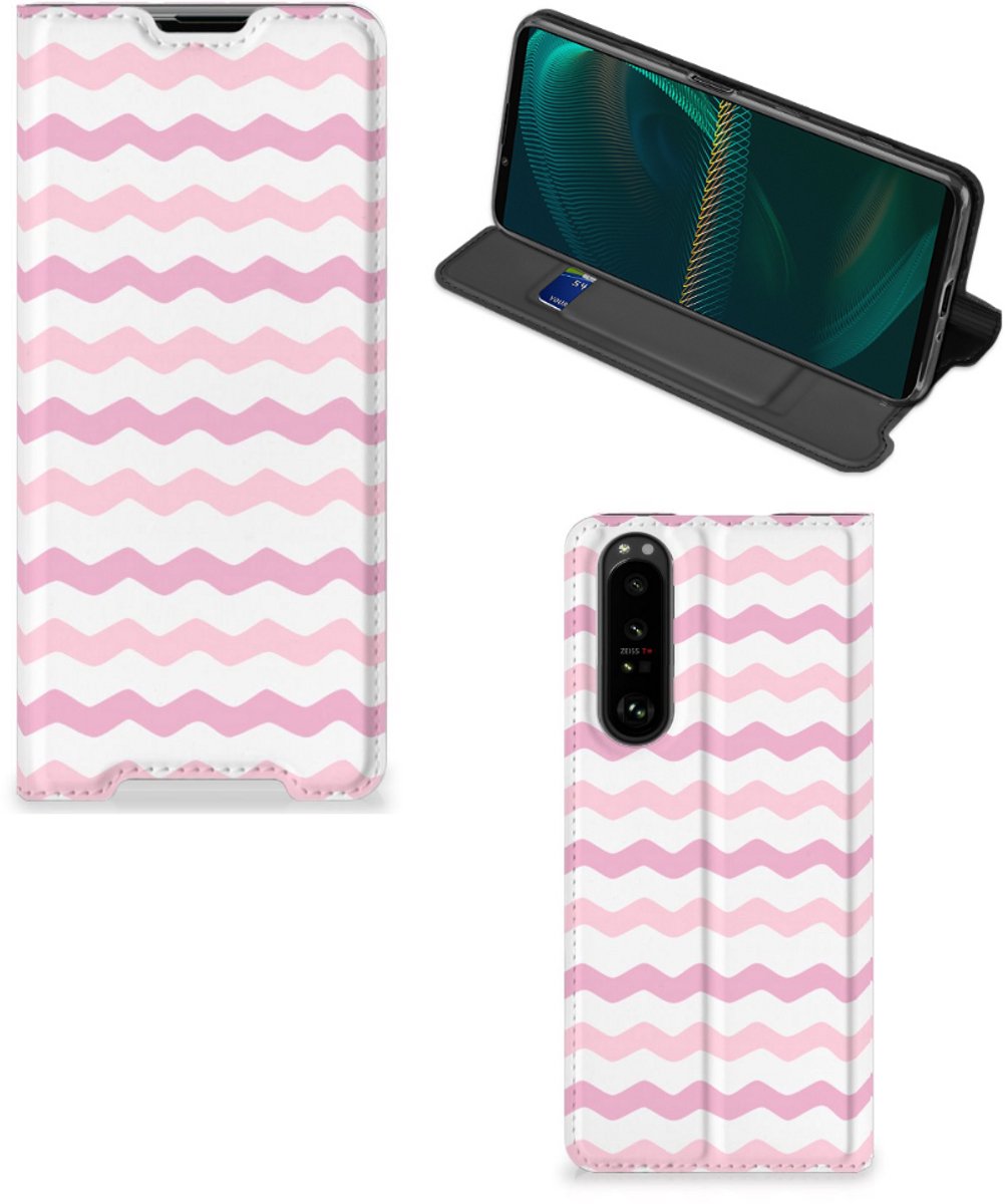 Sony Xperia 5 III Hoesje met Magneet Waves Roze
