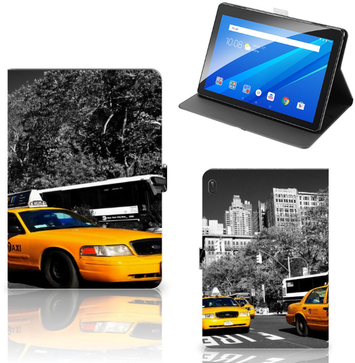 Lenovo Tab E10 Tablet Flip Case New York Taxi