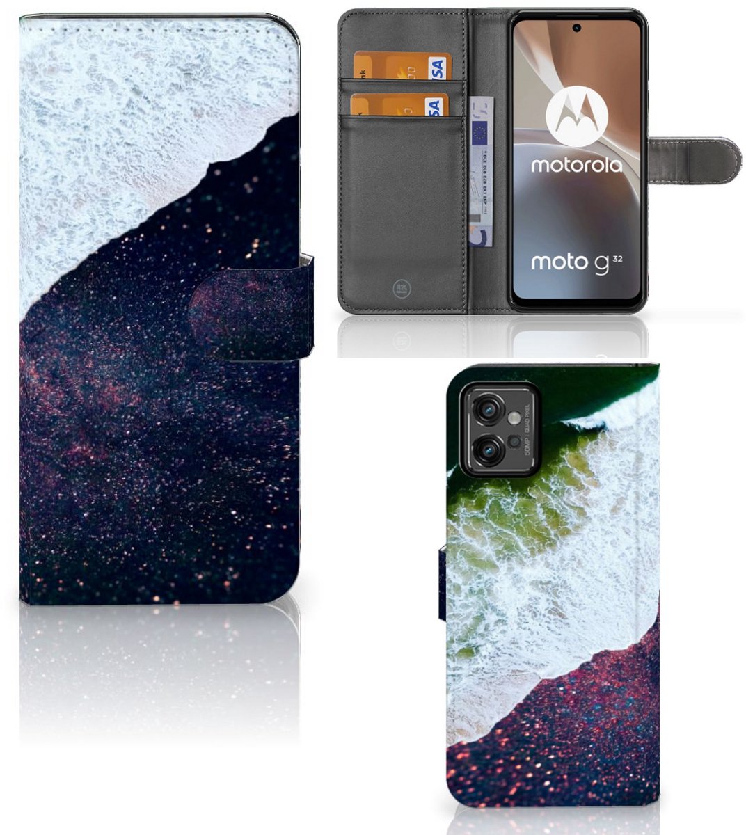 Motorola Moto G32 Book Case Sea in Space