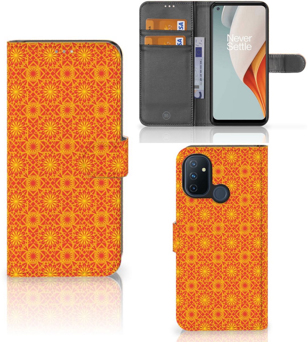 OnePlus Nord N100 Telefoon Hoesje Batik Oranje