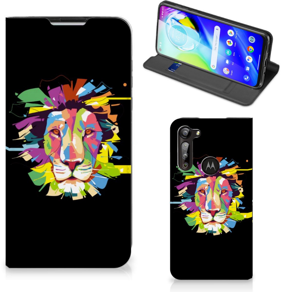 Motorola Moto G8 Power Magnet Case Lion Color