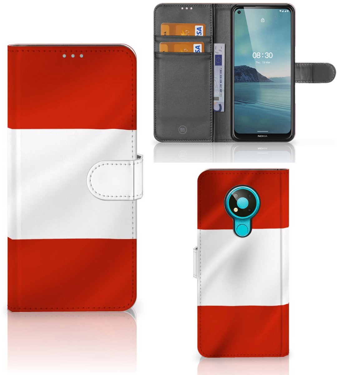 Nokia 3.4 Bookstyle Case Oostenrijk