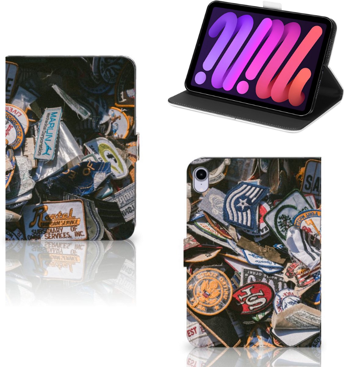iPad Mini 6 (2021) Tablet Hoesje met foto Badges