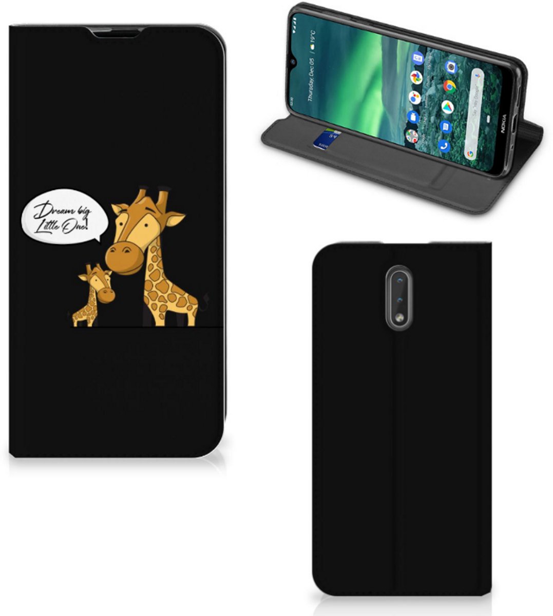 Standcase Hoesje voor Nokia 2.3 Magnet Case Giraffe