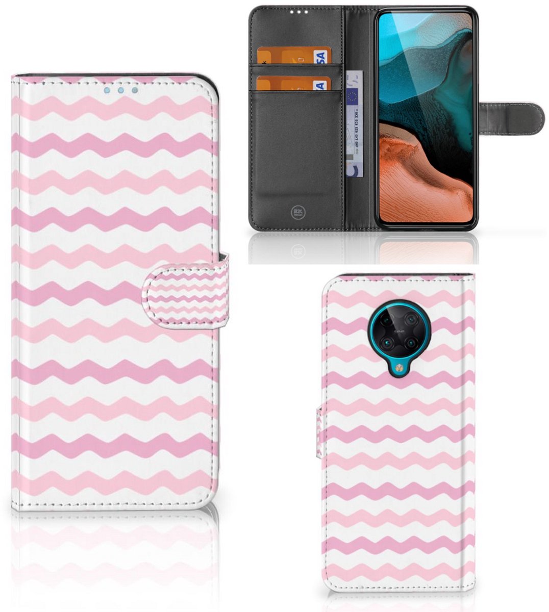 Xiaomi Poco F2 Pro Telefoon Hoesje Waves Roze