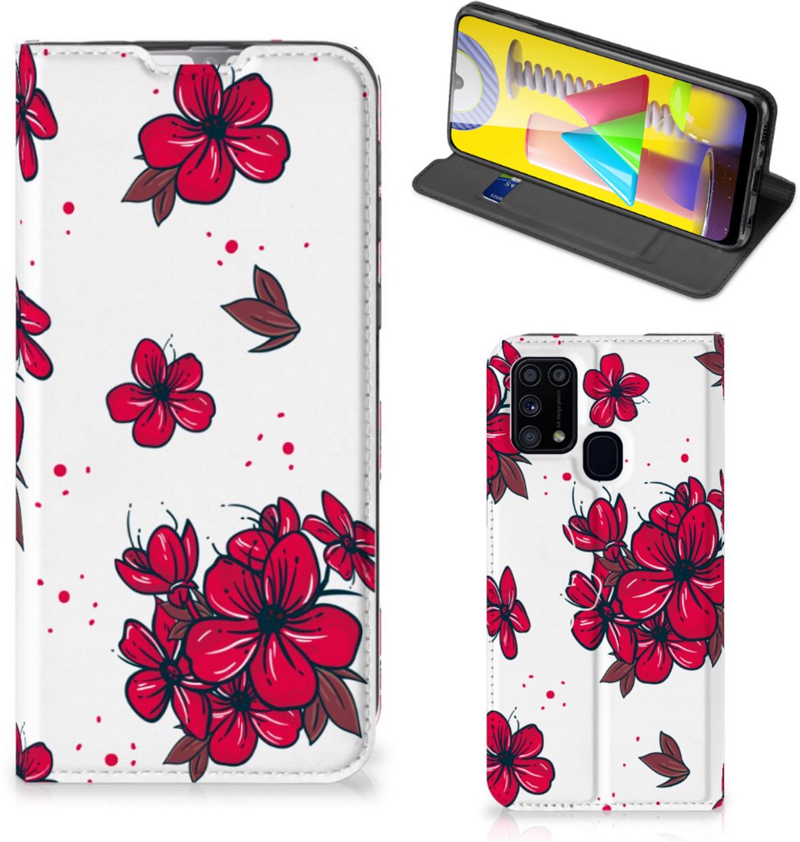 Samsung Galaxy M31 Smart Cover Blossom Red