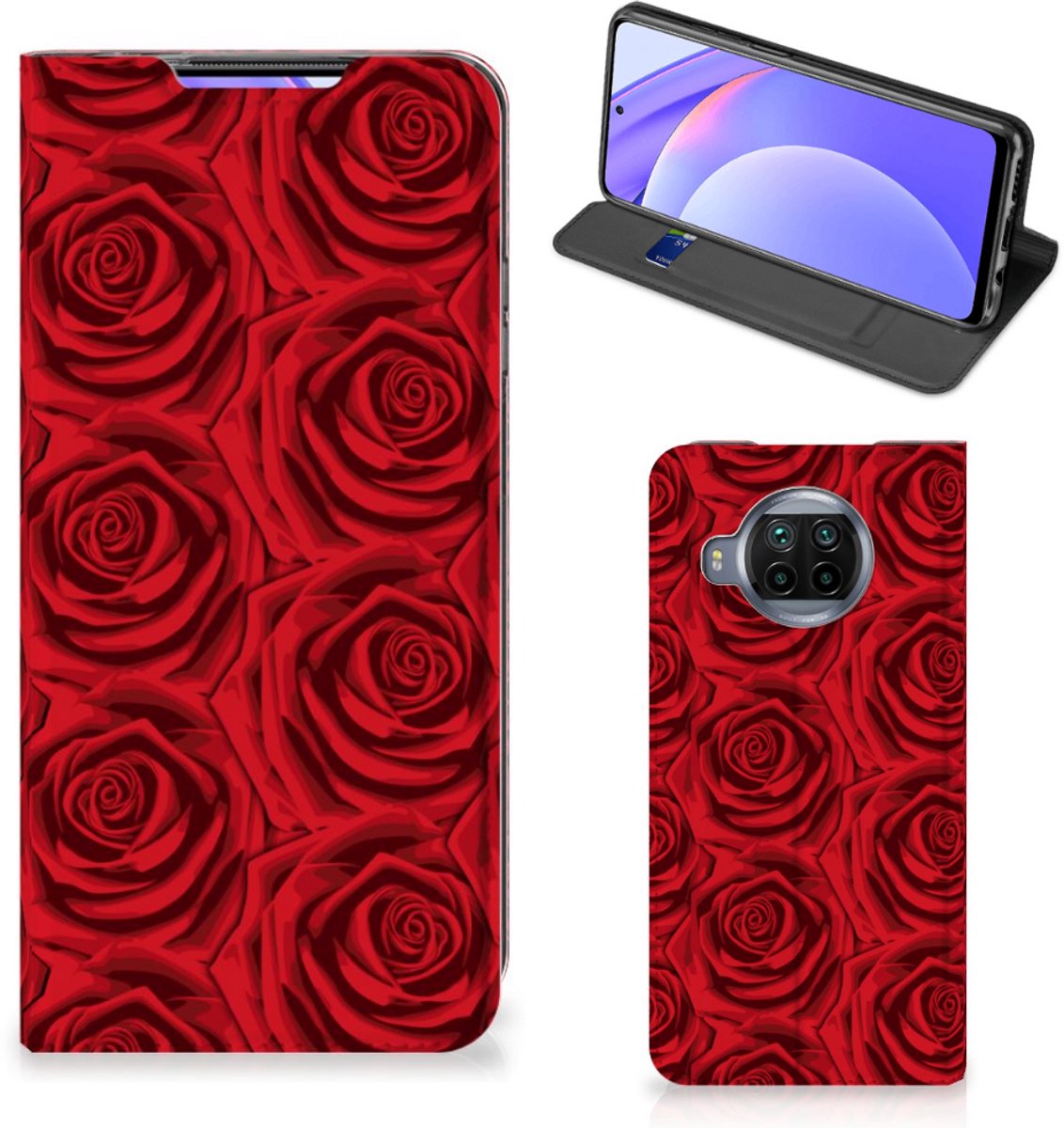 Xiaomi Mi 10T Lite Smart Cover Red Roses