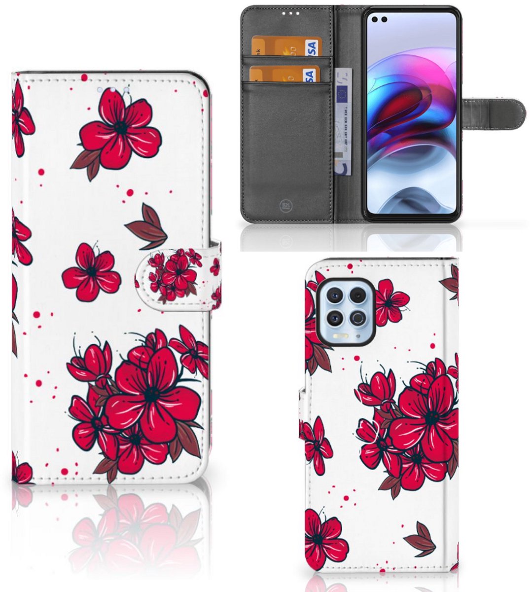 Motorola Moto G100 Hoesje Blossom Red
