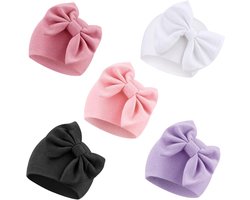Pasgeboren Baby Hoedjes Ziekenhuis Beanie Strik Hoedjes