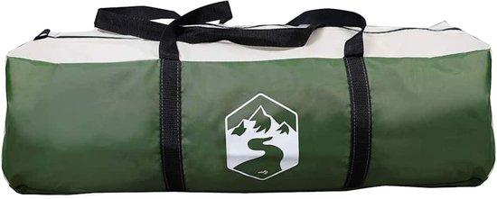 vidaXL - Tunnel - Tent - voor - 6 - Personen - Groen - en - Wit - 890 - x - 470 - x - 220 - cm van Vidaxl — afbeelding 4