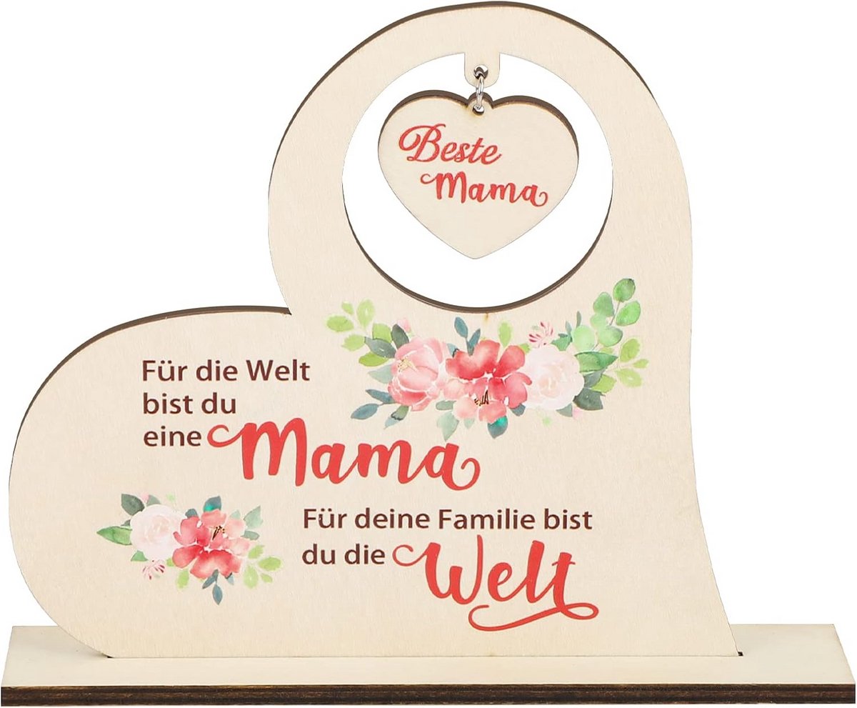 Houten Hartbord voor Moeder - Perfecte Moederdag Cadeau