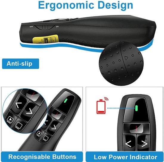 Draadloze Presenter Clicker USB & Type-C voor PowerPoint Presentaties — afbeelding 4