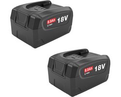 2 verpakkingen van 8000mAh 18V accu's, compatibel met Bosch PBA-gereedschap. Vervangende accu van Bosch, alleen compatibel met Bosch PBA-aansluitingen voor elektrisch gereedschap.