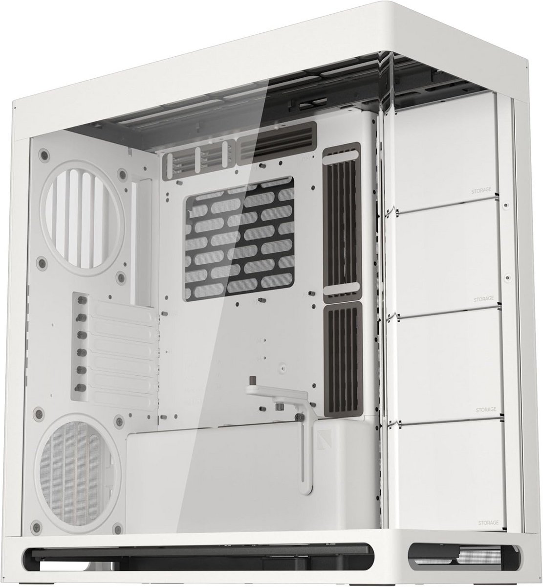 Dual-Chamber ATX Mid Tower pc-behuizing in het wit met hybride ontwerp en optimale ventilatie