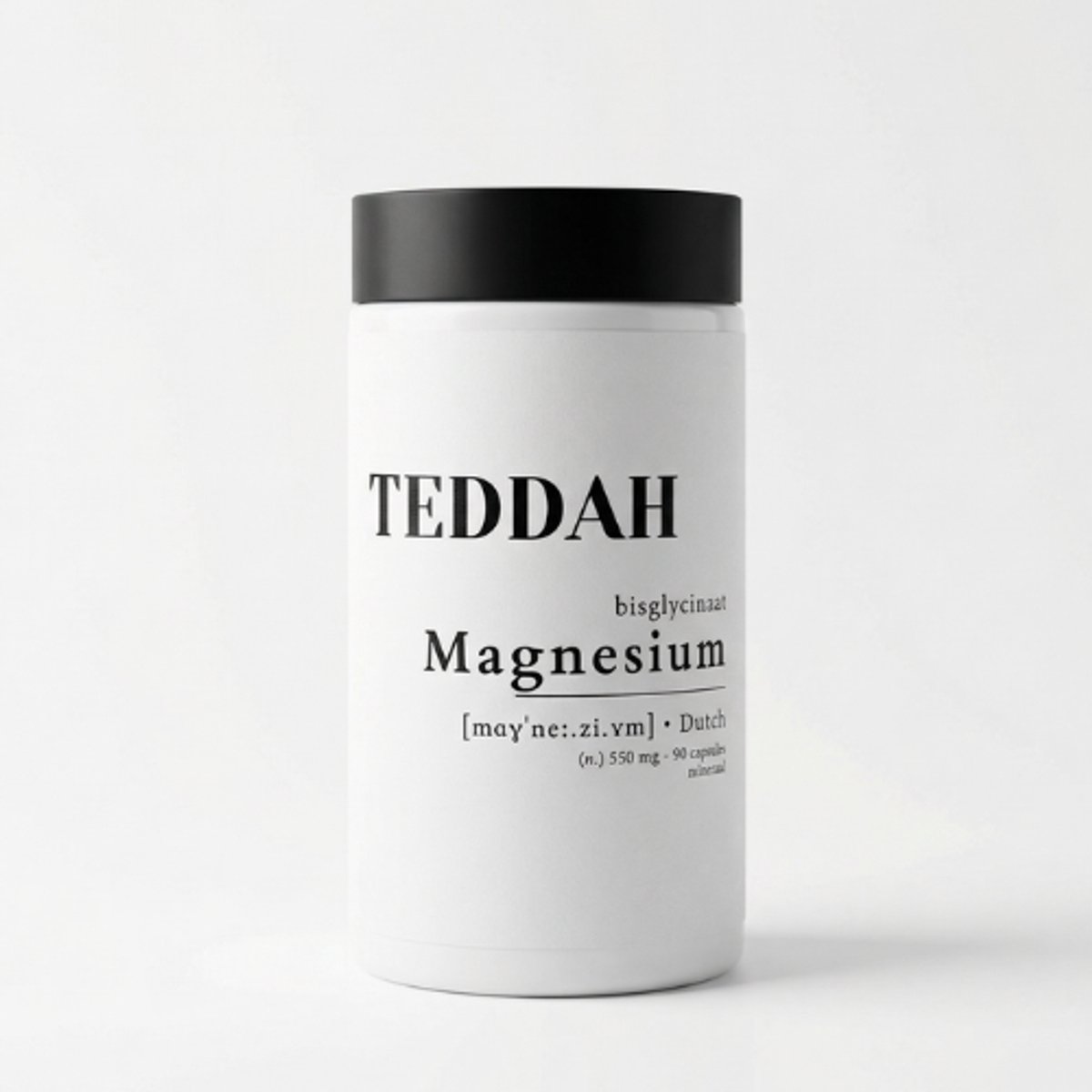 TEDDAH - Magnesium Bisglycinaat Capsules- 550 mg puur - 120 mg Elementair magnesium - zonder toevoegingen