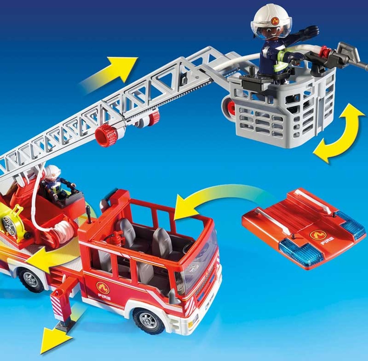 PLAYMOBIL City Action Brandweer ladderwagen - 9463 — afbeelding 11