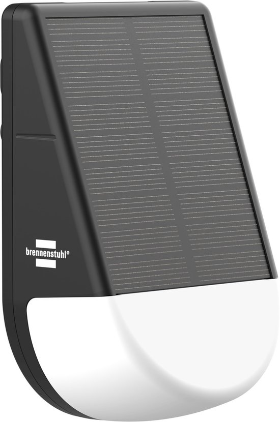 Brennenstuhl oplaadbare zonne-LED buitenlamp KL 300 AS (250lm, wandlamp met bewegingssensor, IP54, 3 lichtniveaus, max. 20u brandduur, adapter voor caravanrail) — afbeelding 4