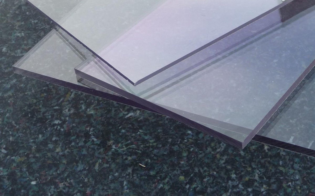 Transparante polycarbonaat UV plaat 1000 x 600 x 5 mm