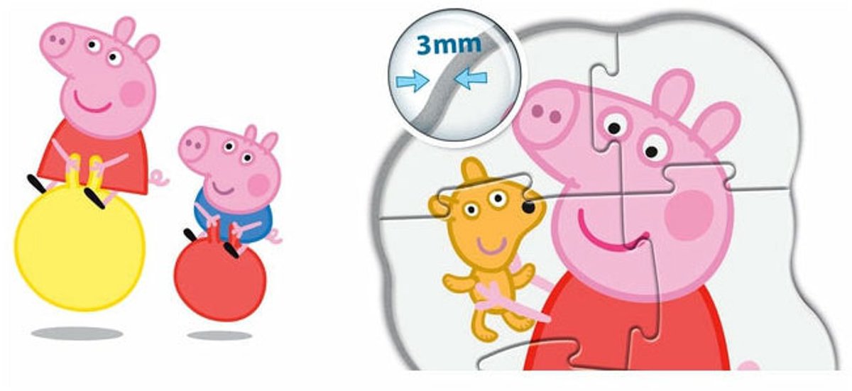 Clementoni - 4 puzzels in 1 - 3,6,9 en 12 stukjes - Peppa Pig - Puzzel Voor Kinderen - Vanaf 2 jaar — afbeelding 3